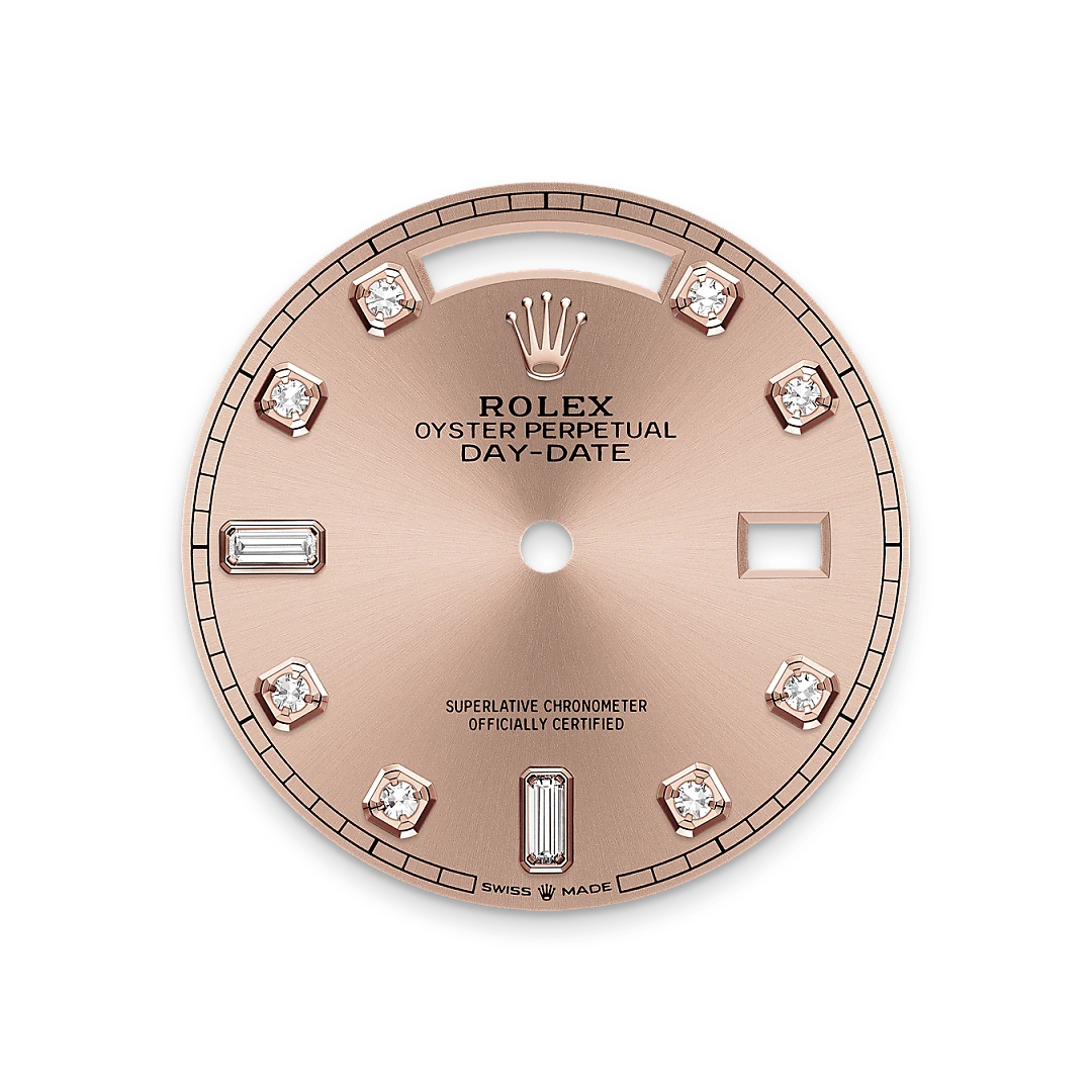 m128235-0009_dial Rolex Day-Date de Oro Everose de 18 quilates, M128235-0009