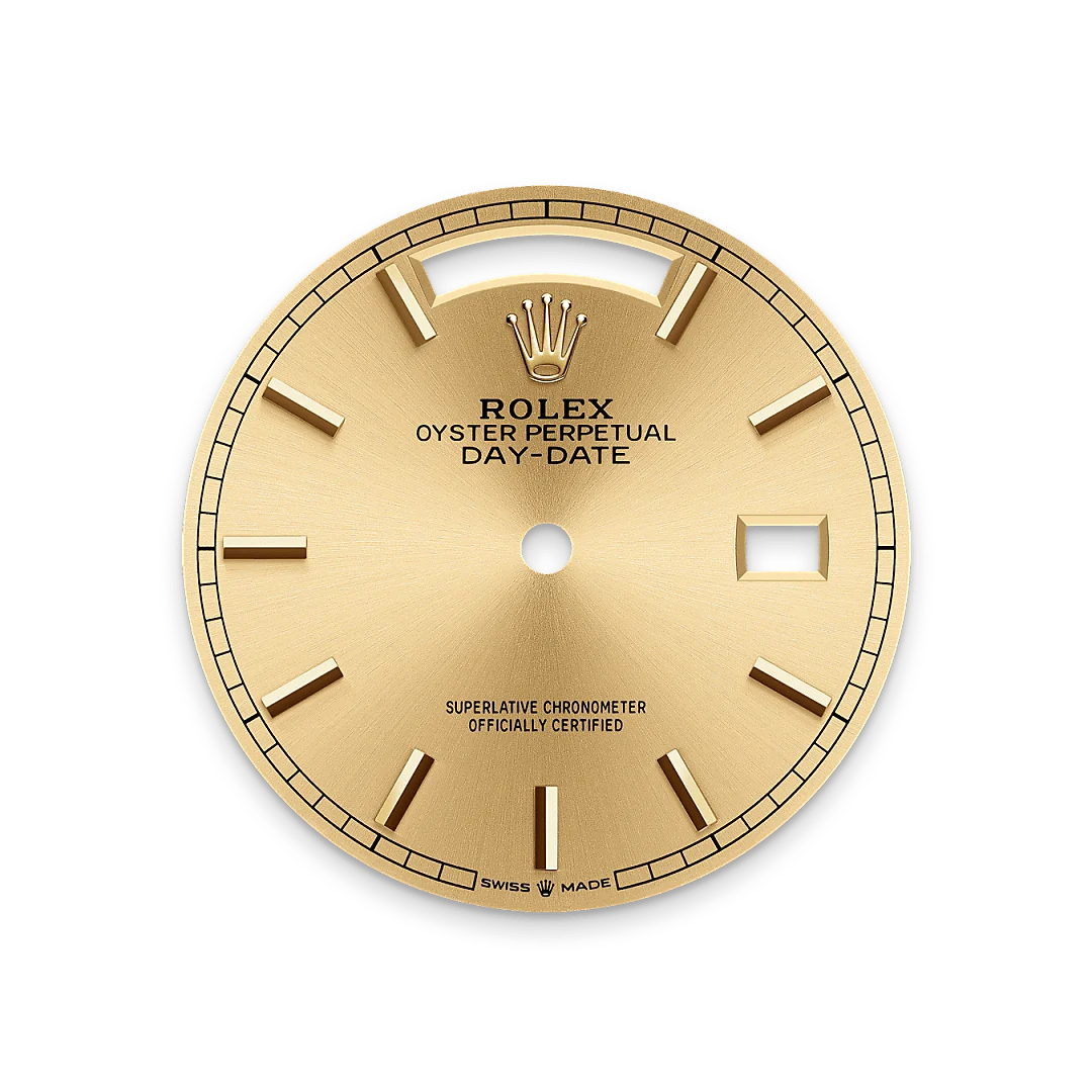 m128238-0045_dial Rolex Day-Date de Oro amarillo de 18 quilates, M128238-0045