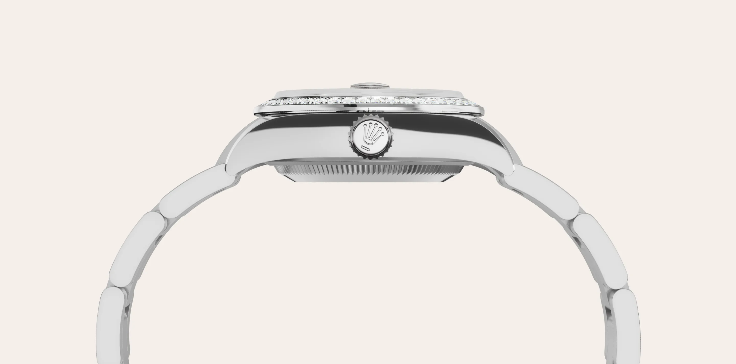 Rolex Lady-Datejust de Rolesor blanco —combinación de acero Oystersteel y oro blanco, M279384RBR-0004