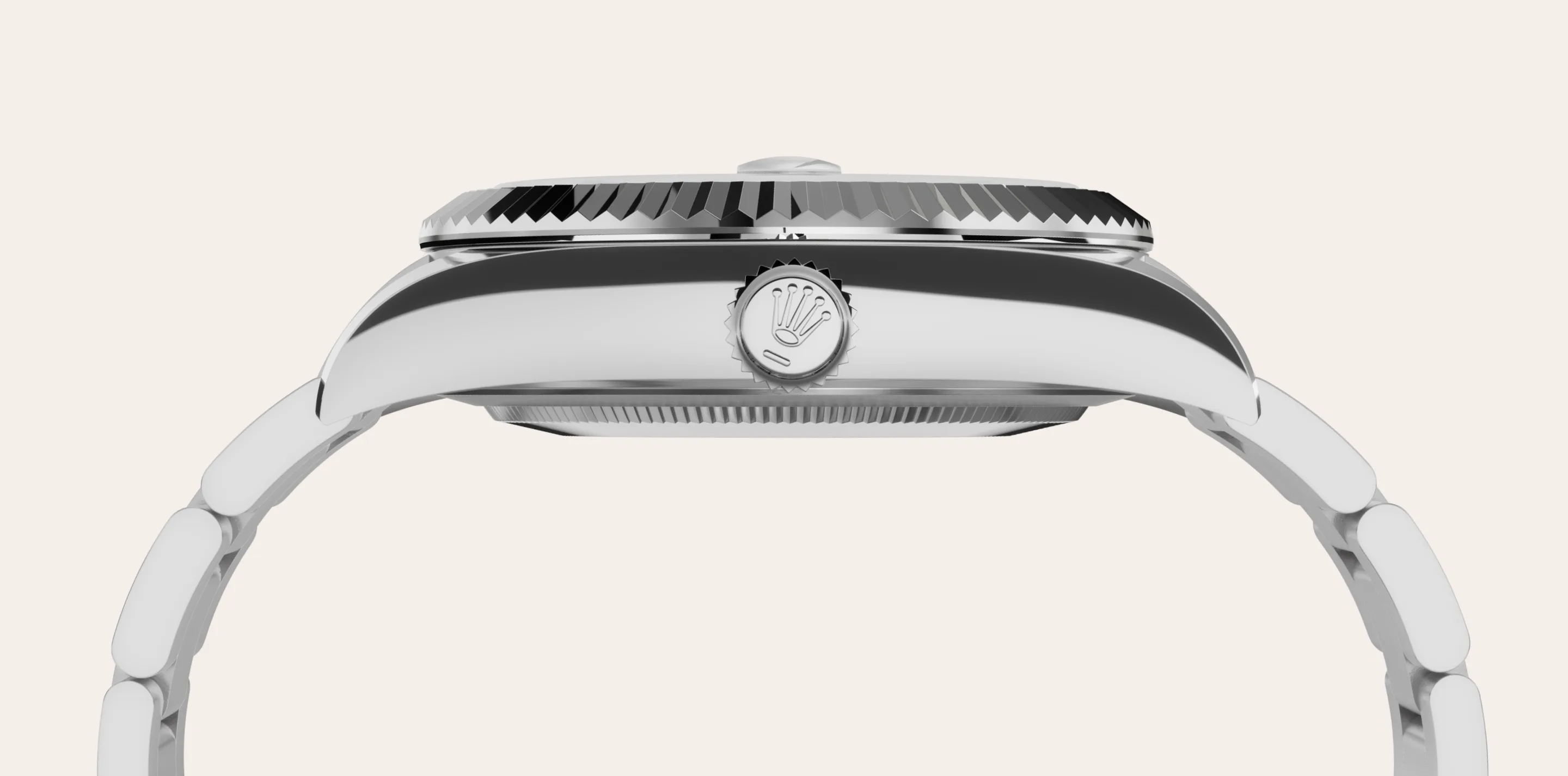 m336934-0001_material | Brela Rolex Sky-Dweller de Rolesor blanco —combinación de acero Oystersteel y oro blanco, M336934-0001 | Brela