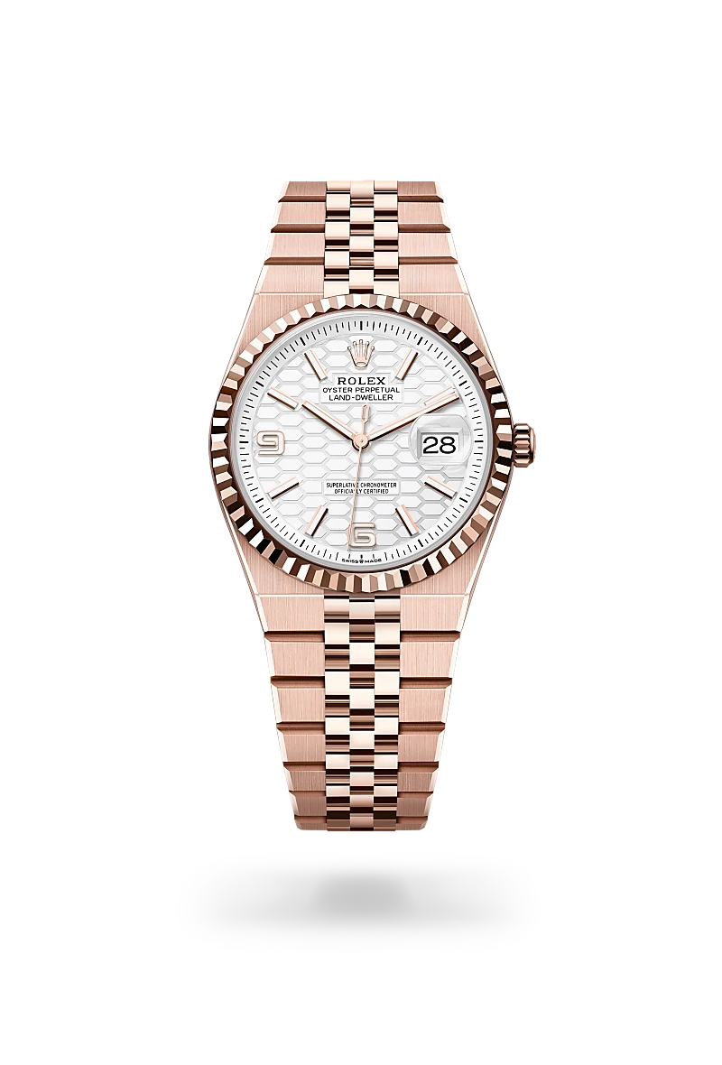 m127235-0001-upright-landscape | Brela Rolex Land-Dweller de Rolesor blanco —combinación de acero Oystersteel y oro blanco, M127235-0001 | Brela