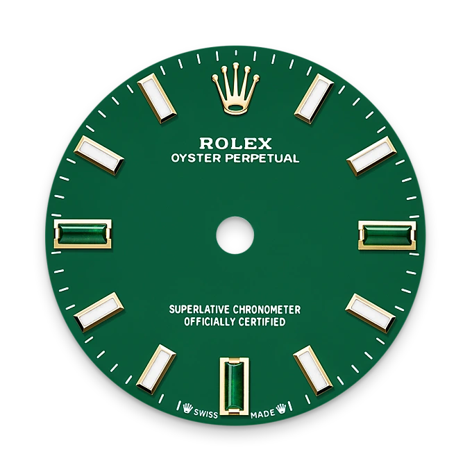 m276208-0002-dial-portrait | Brela Rolex Oyster Perpetual de oro amarillo de 18 quilates, M276208-0002 | Brela